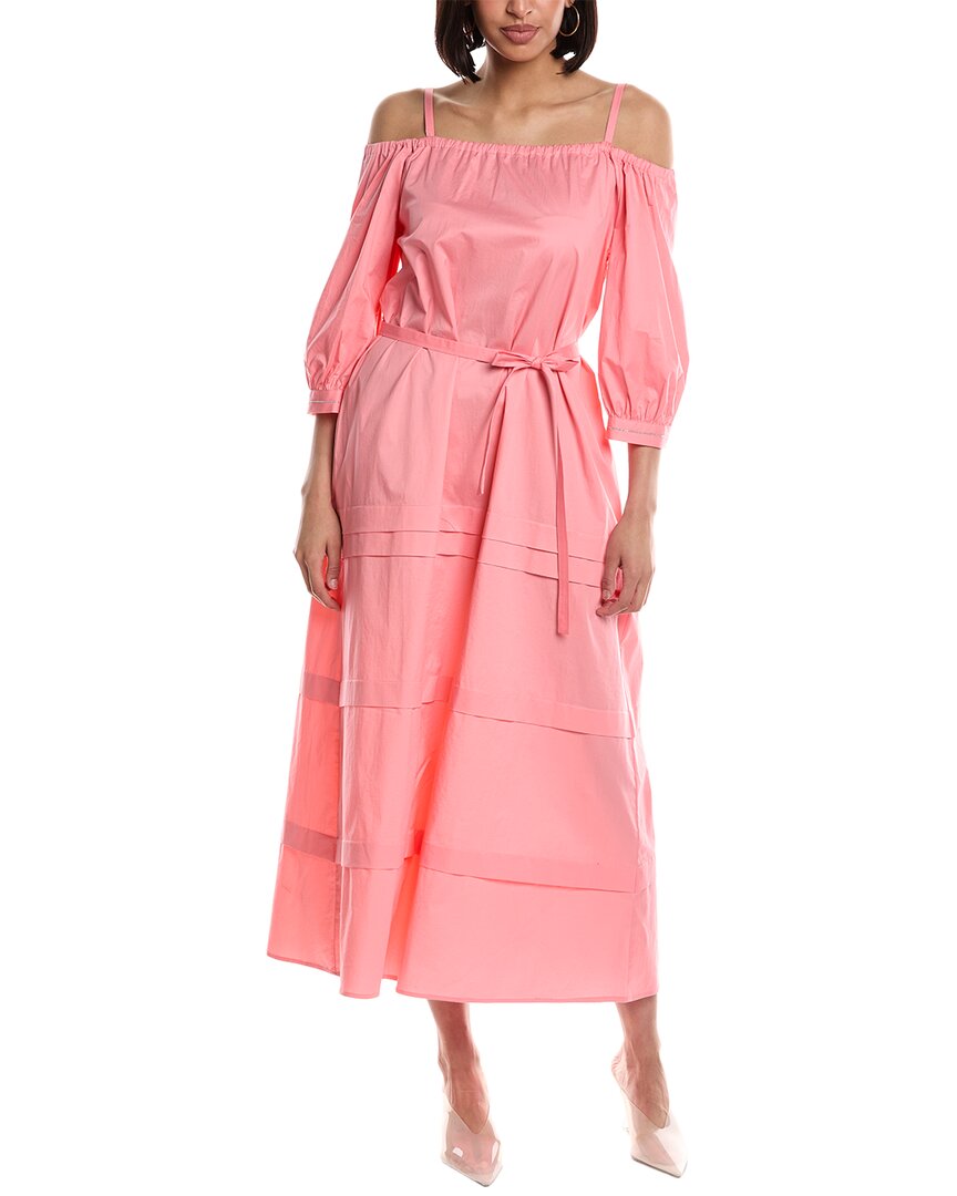 Shop Peserico Midi Dress In Pink