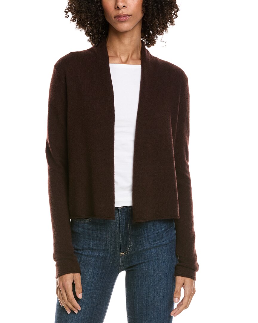 Incashmere Cashmere Open Cardigan In Brown