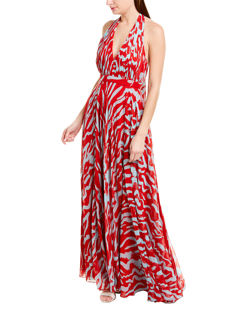 Image of Prabal Gurung Halter Silk Maxi Dress