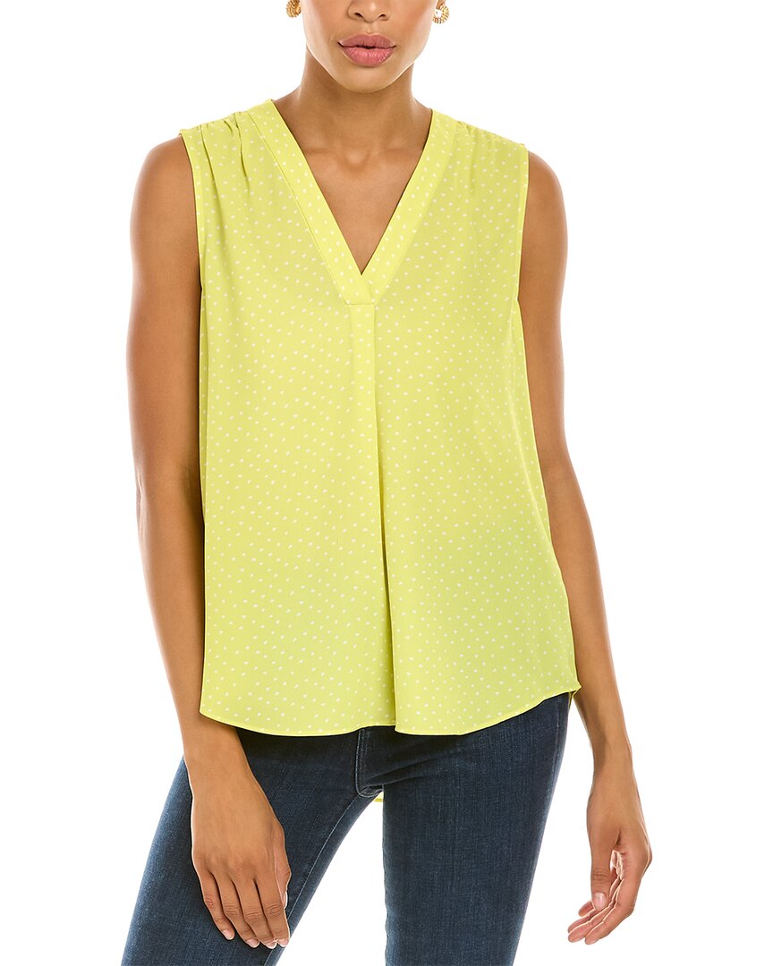 Vince Camuto V-neck Rumple Blouse In Green