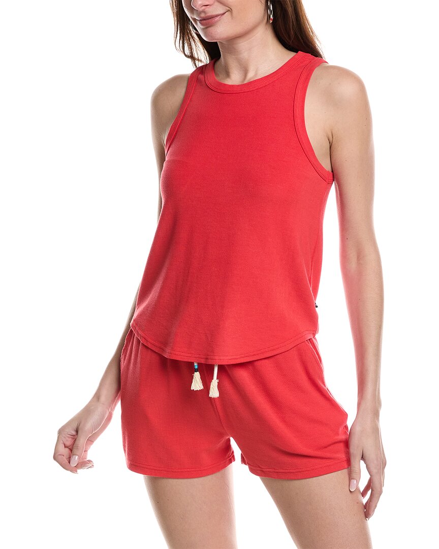 Shop Sol Angeles Rib Tank In Red