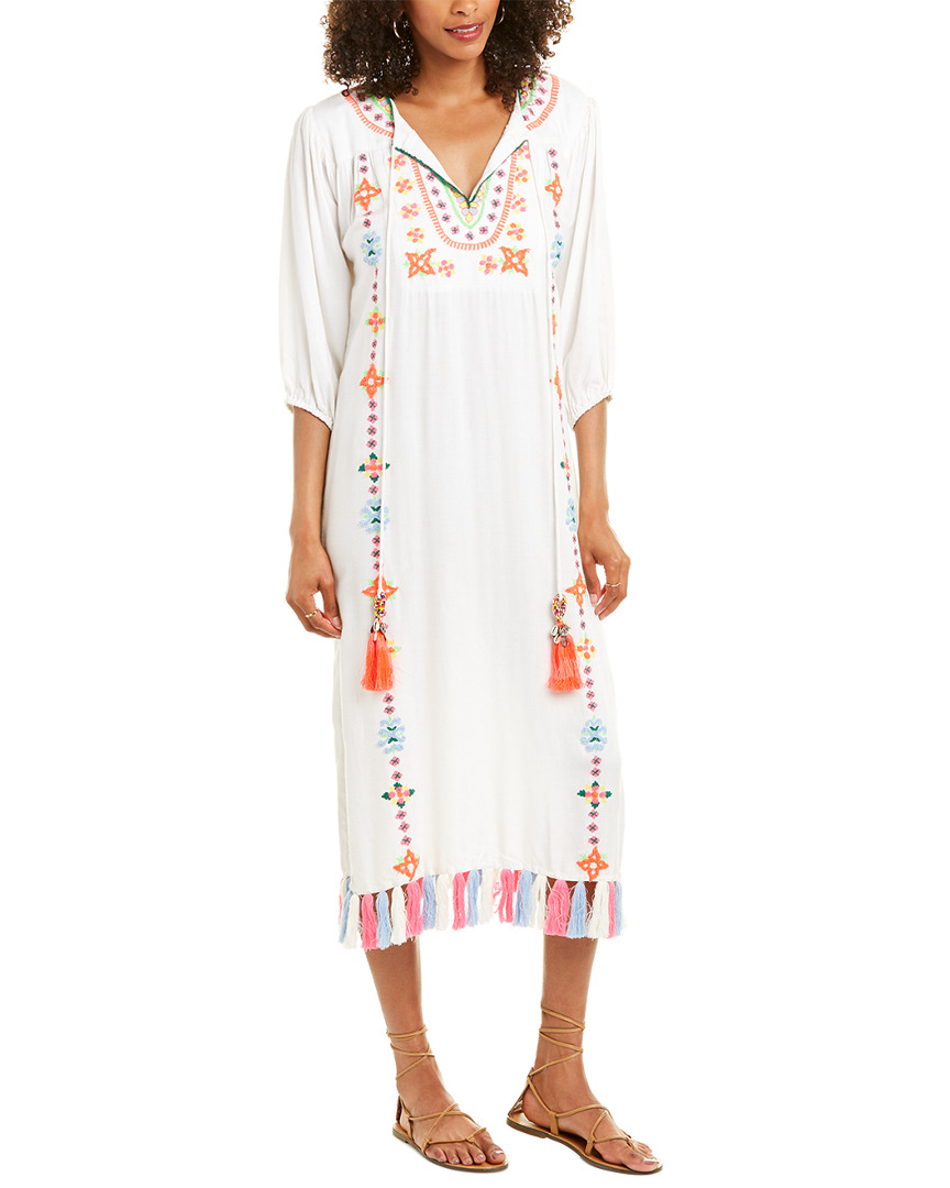 Image of Hemant & Nandita Embroidered Twill Maxi Dress