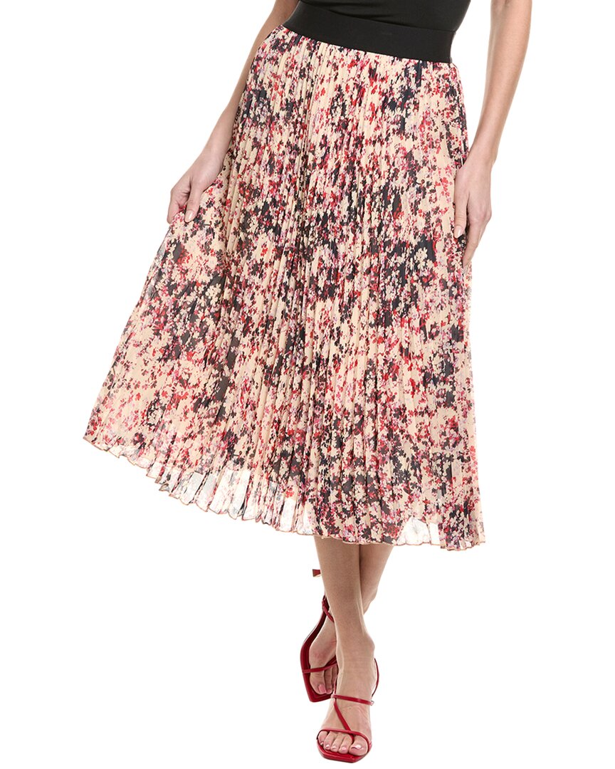 Hugo Boss Boss Vapliso Pleated Skirt In Multi