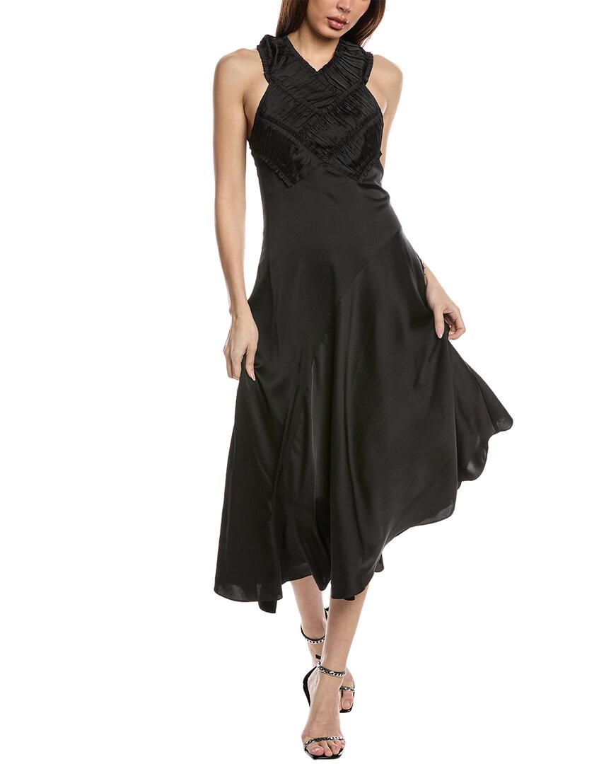 Allsaints Mahree Midi Dress In Black