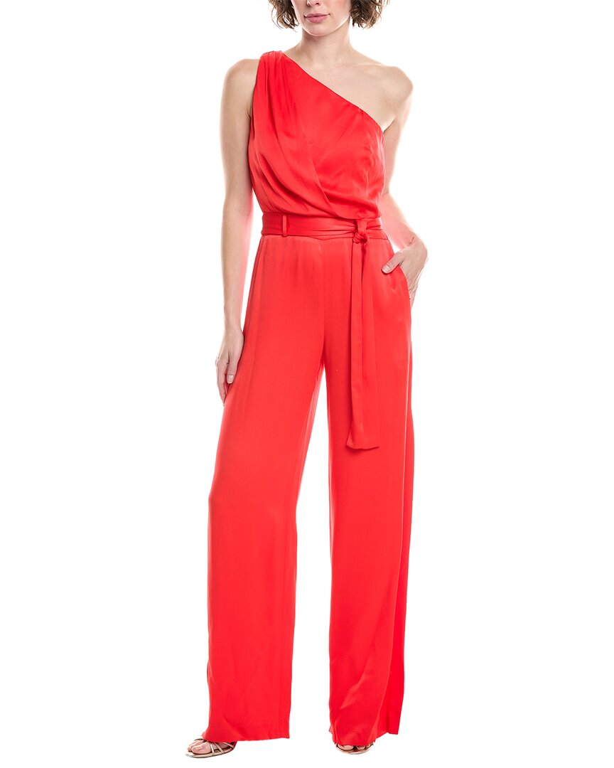 Reiss Eliza One Shoulder Occasion Dress In Red