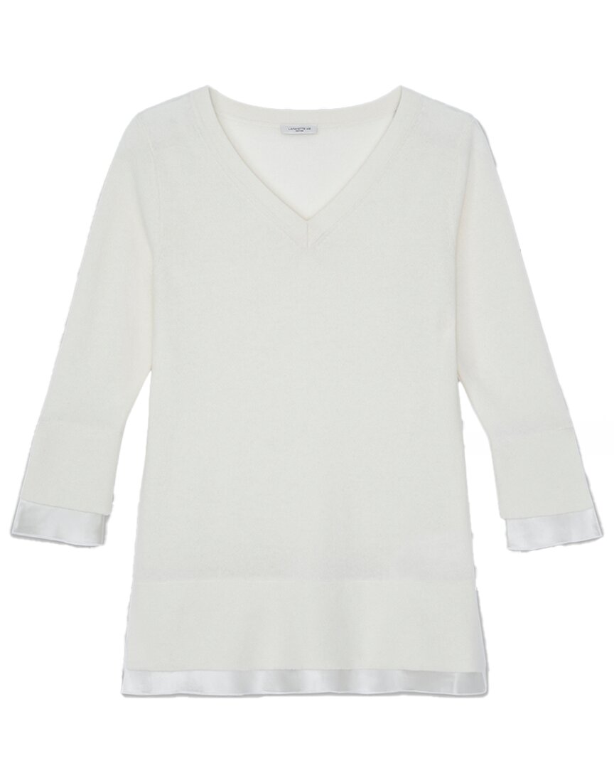 Lafayette 148 New York V-neck Silk-blend Sweater