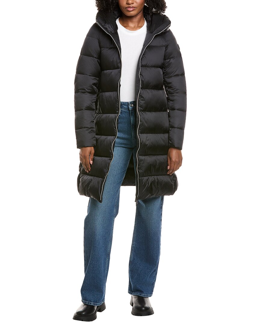 Save The Duck Rita Long Jacket In Black