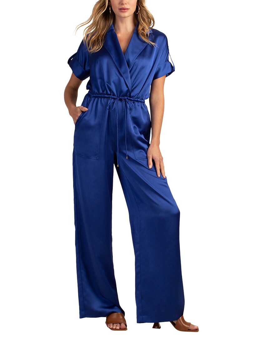 Trina Turk Women's Atlas Sky Satin Jumpsuit