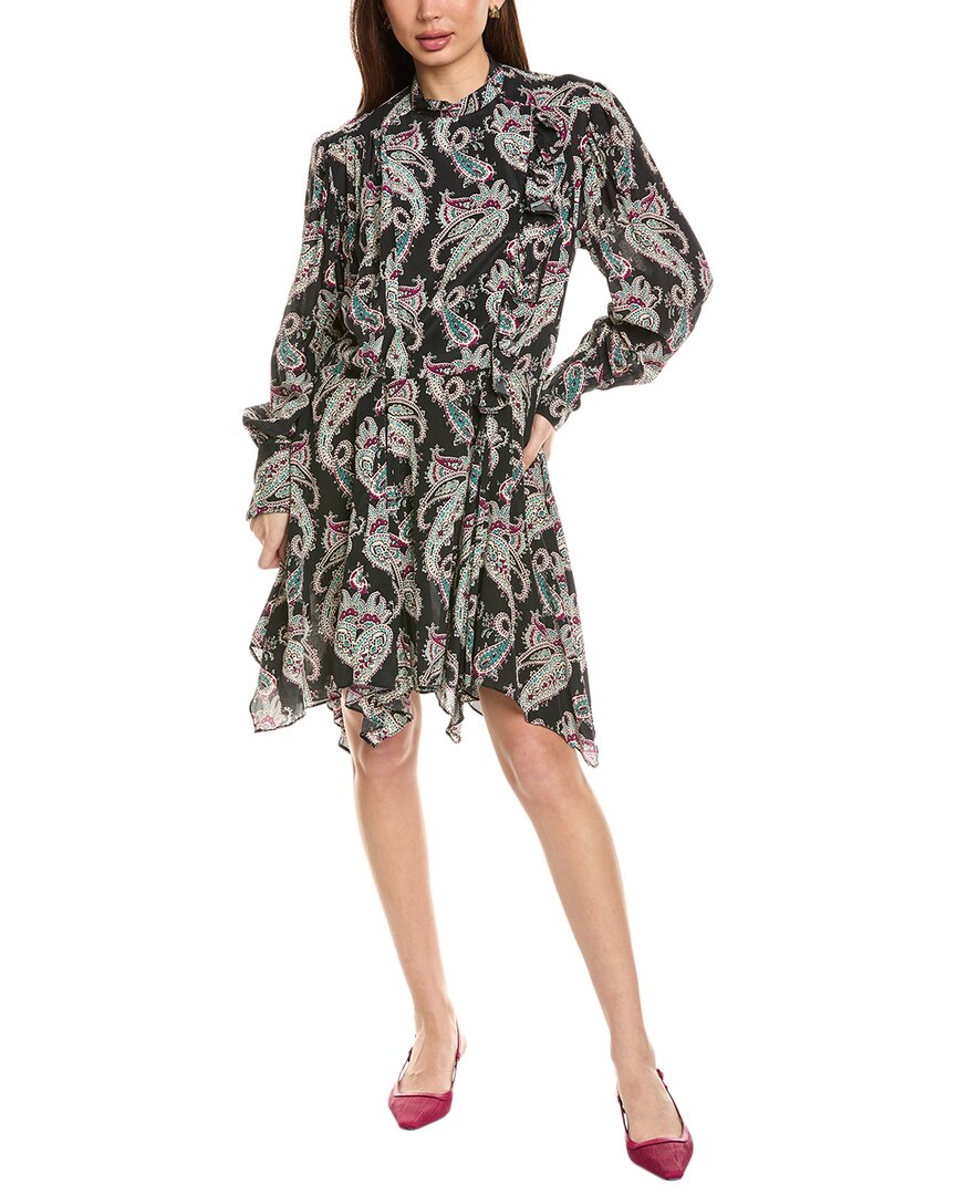Isabel Marant Étoile Isabel Marant E'toile Veriki Pleated Silk Midi Dress In Black