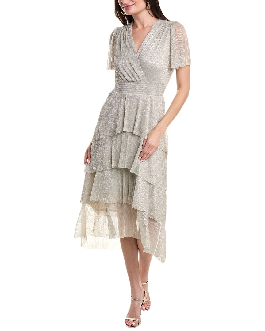 Vince Camuto Tiered Midi Dress In White