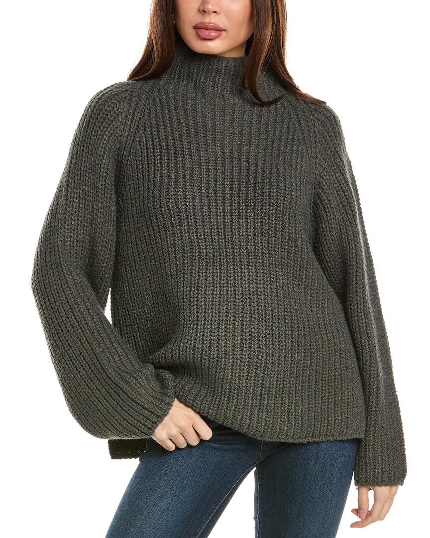 Vince Camuto Funnel Neck Sweater In Green