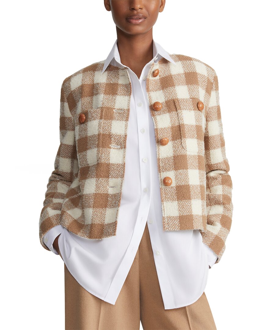 Lafayette 148 Button-down Plaid Jacket