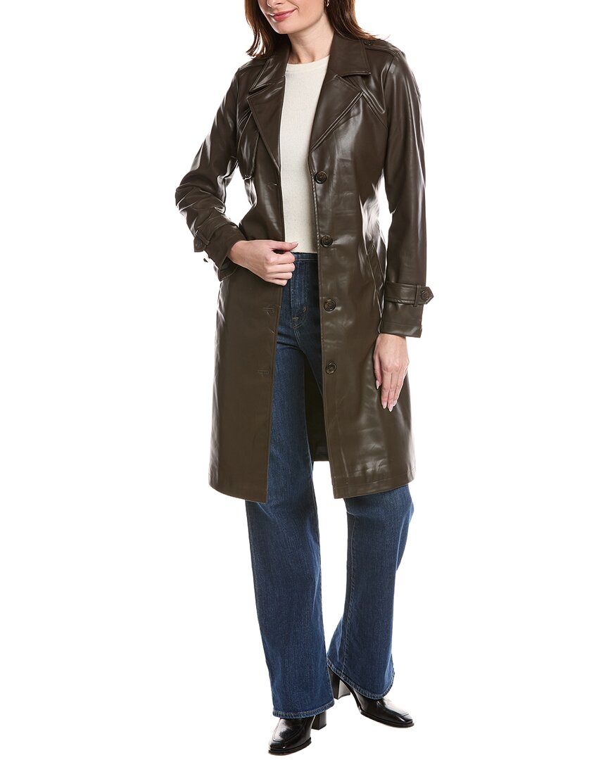 Ellen Tracy Trench Coat In Brown