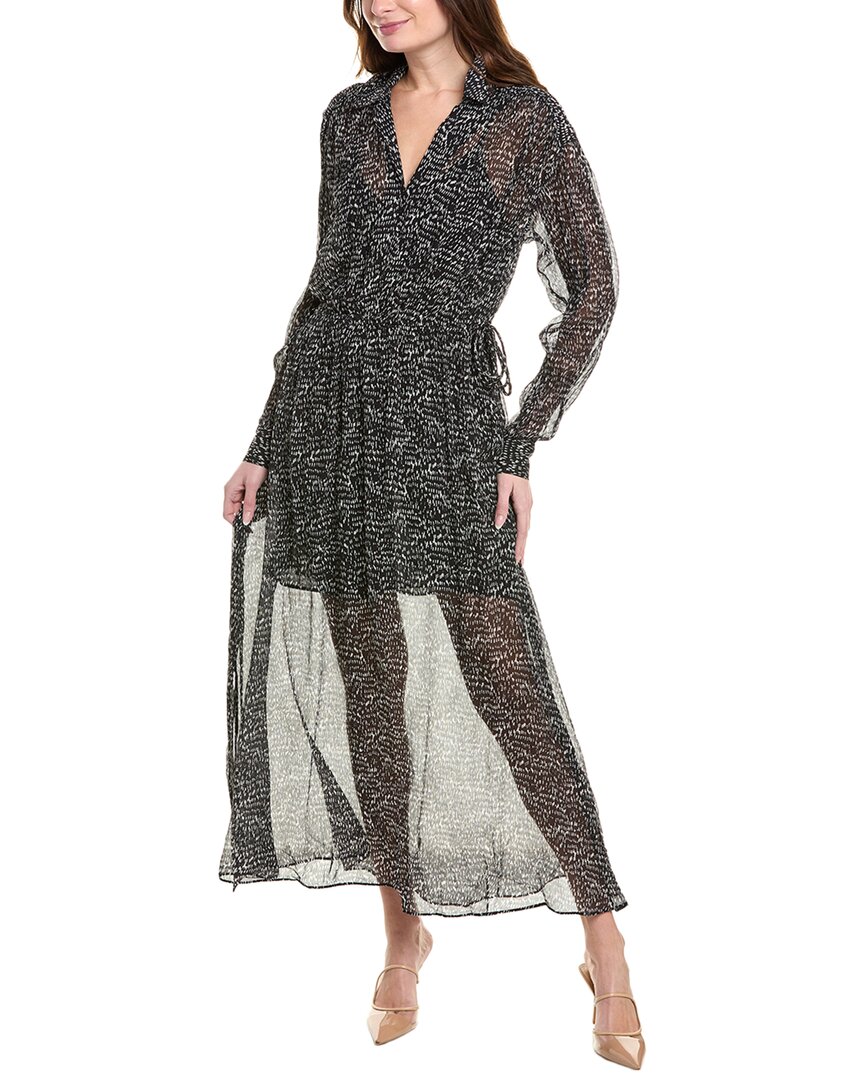 Rag & Bone Emmy Printed Silk-blend Maxi Dress In Black
