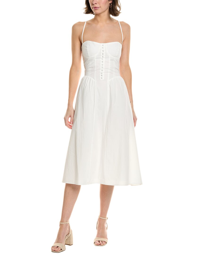 Femme Society Midi Dress In White