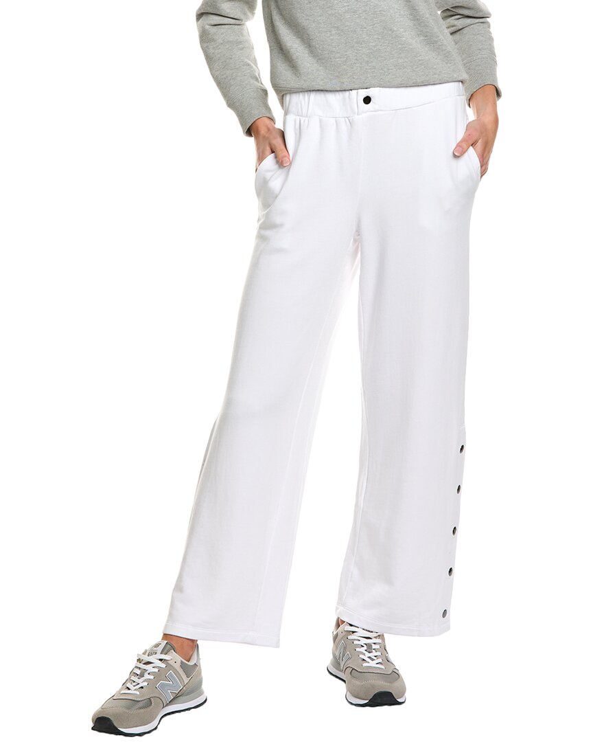 Stateside Softest Fleece Snap Track Pant In White