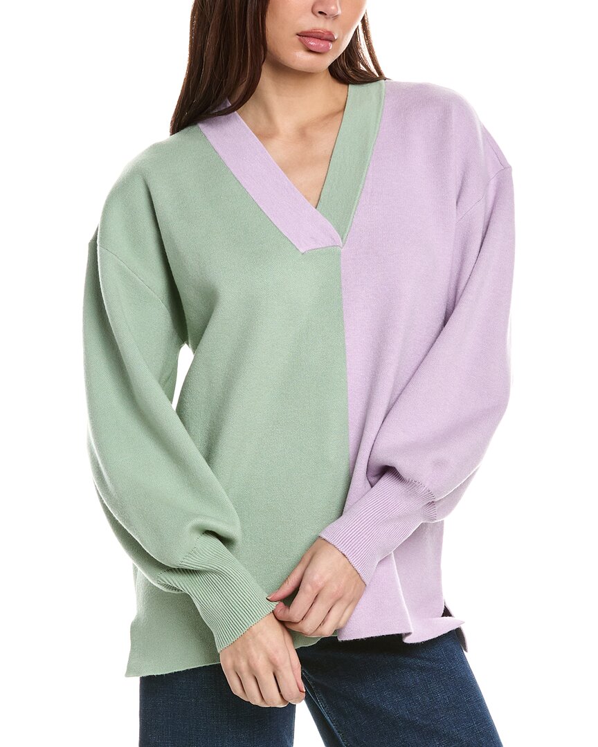 Crosby By Mollie Burch Mac Sweater In Mint Lavender In Green
