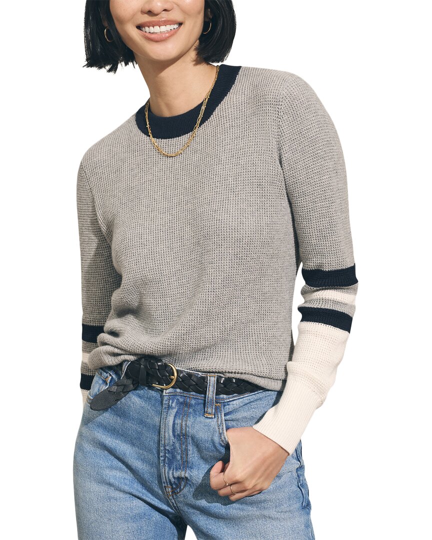 Faherty Throwback Crew Cashmere-blend Top