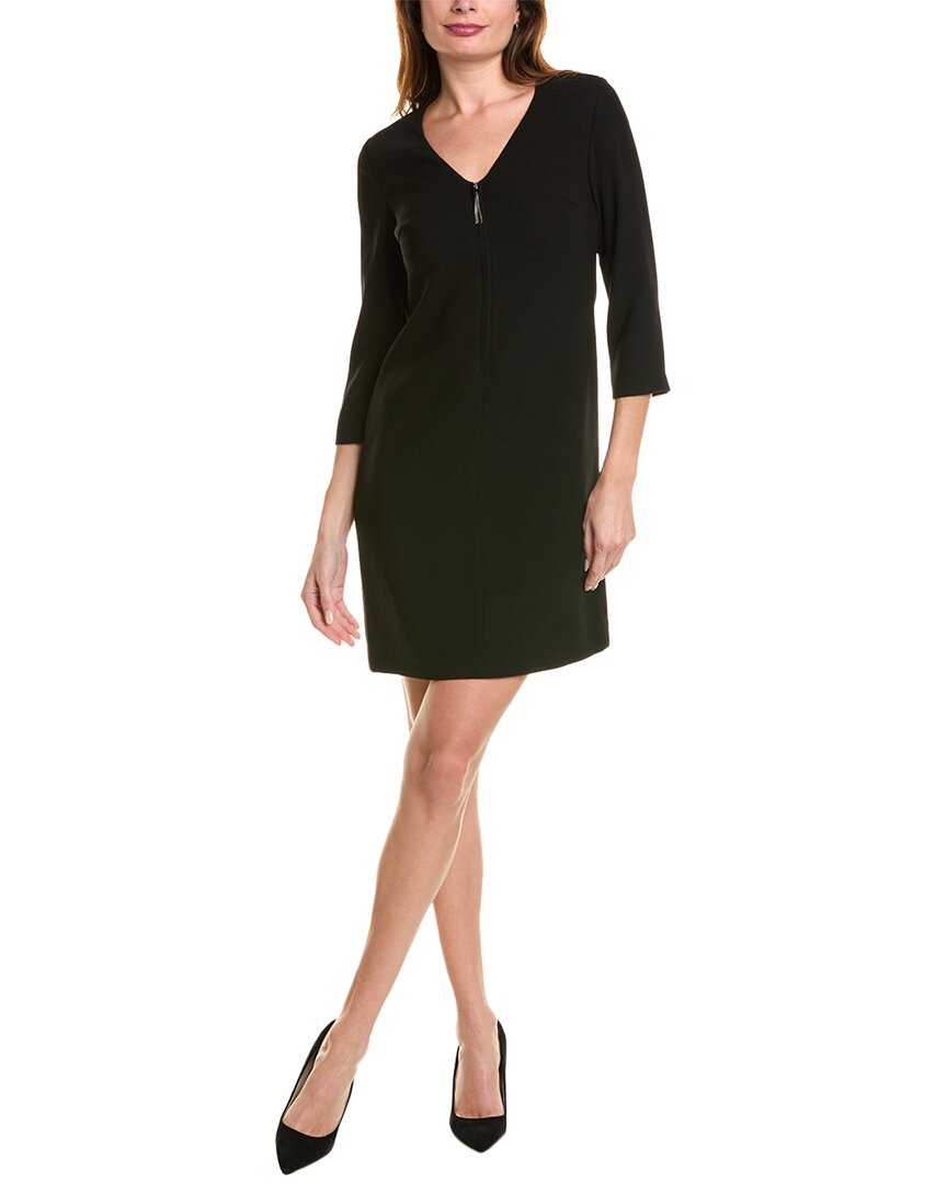 Elie Tahari Crepe Shift Dress In Black