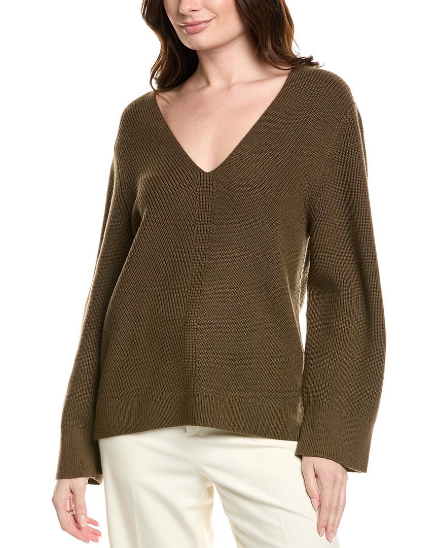 Hugo Boss Fusoni Wool Sweater In Green