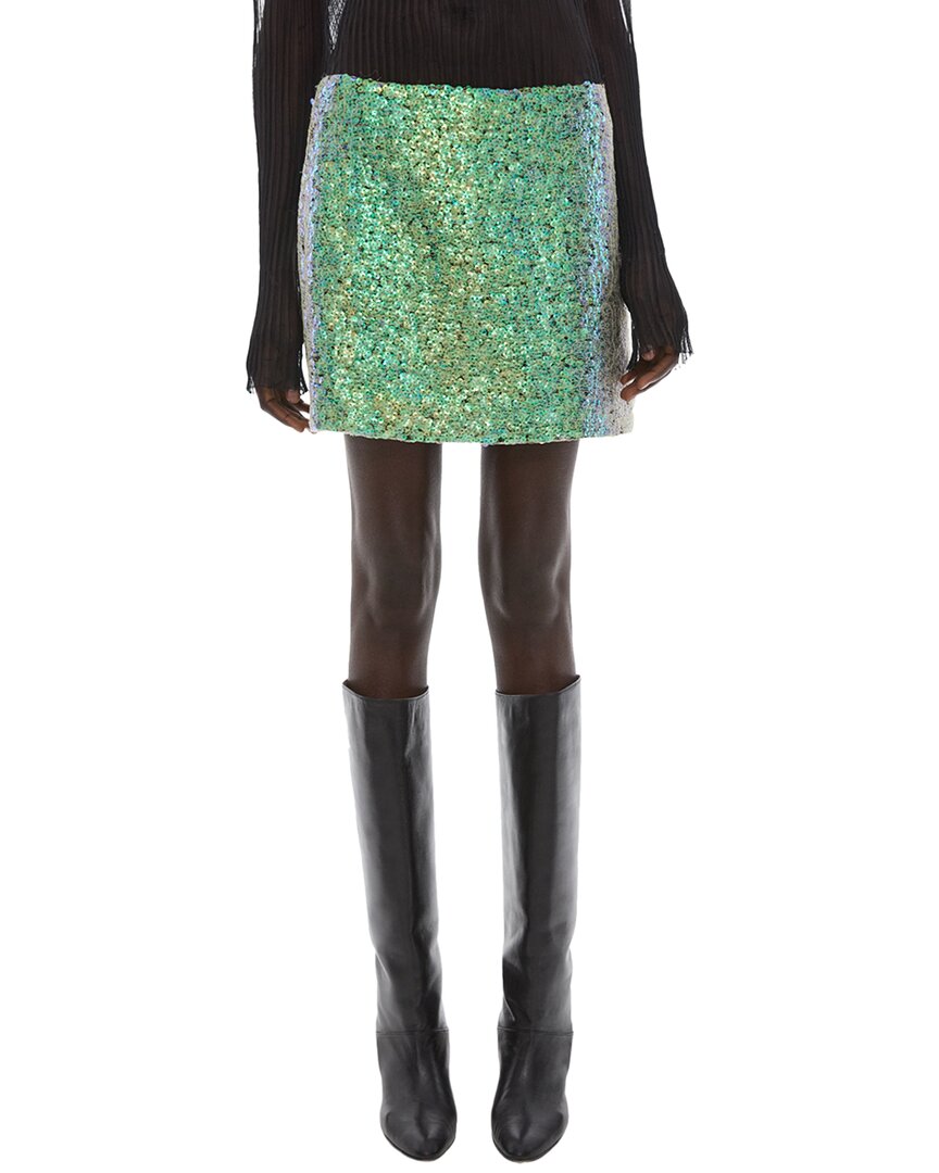 Shop Helmut Lang Relaxed Fit Sequin Mini Skirt