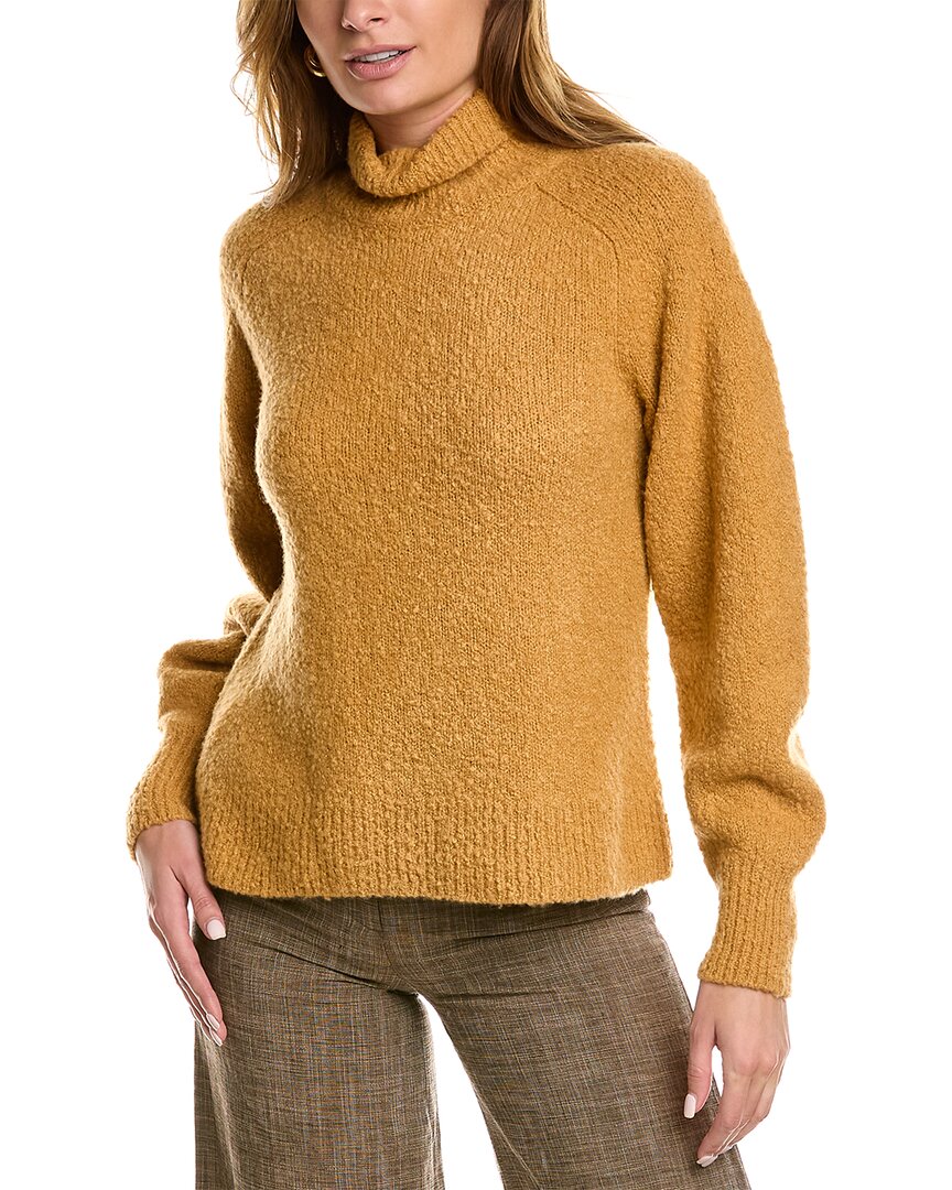 Shop Lafayette 148 New York Boucle Cashmere-blend Sweater In Brown