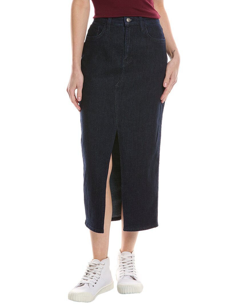 Hudson Jeans Midi Skirt In Blue