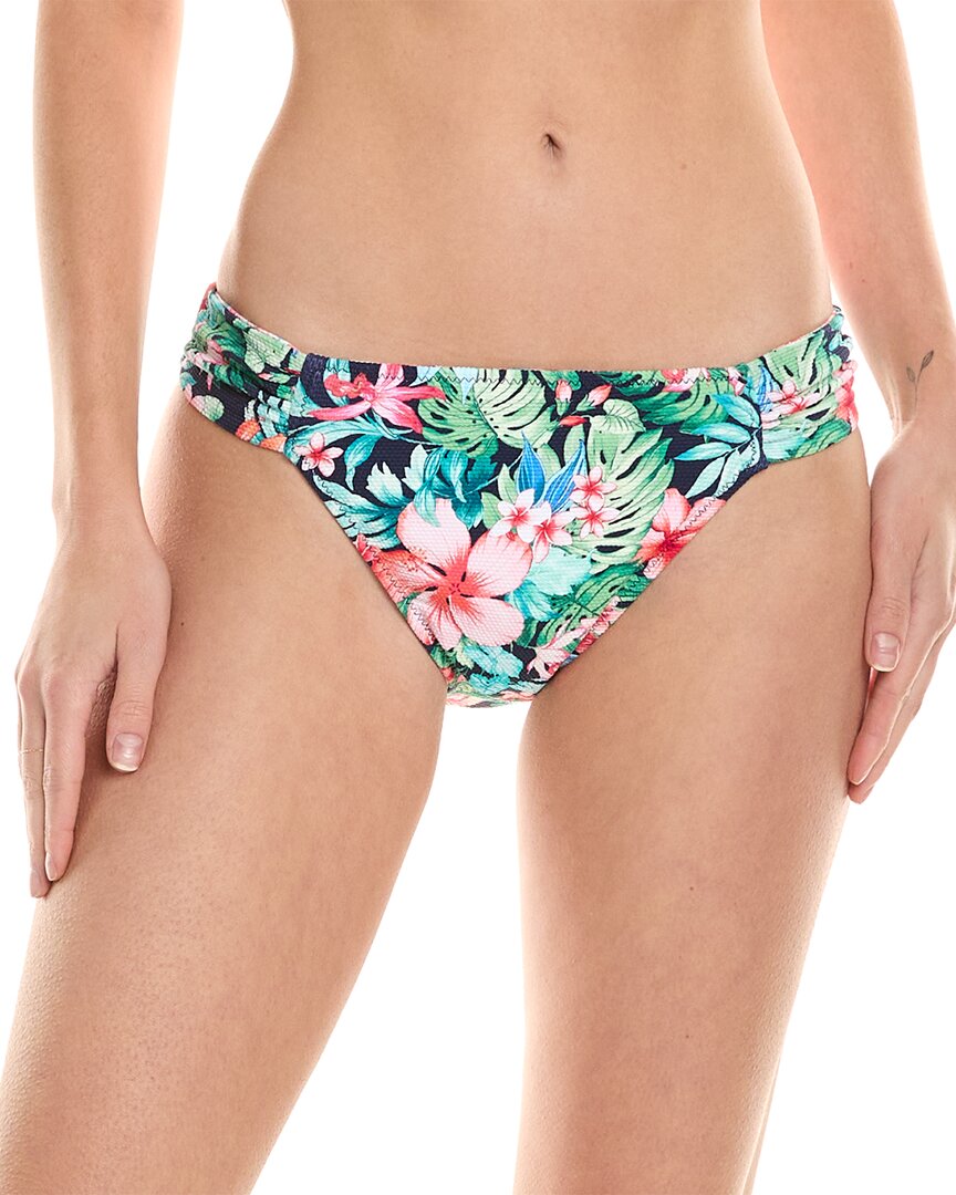 Tommy Bahama Island Cays Flora Reversible Hipster Bikini Bottom In Blue