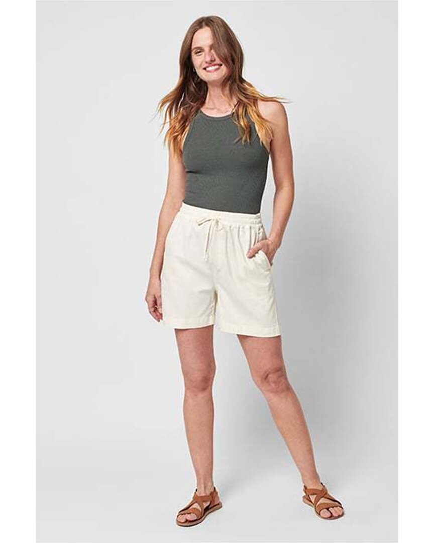 Shop Faherty Essential Linen-blend Short In White