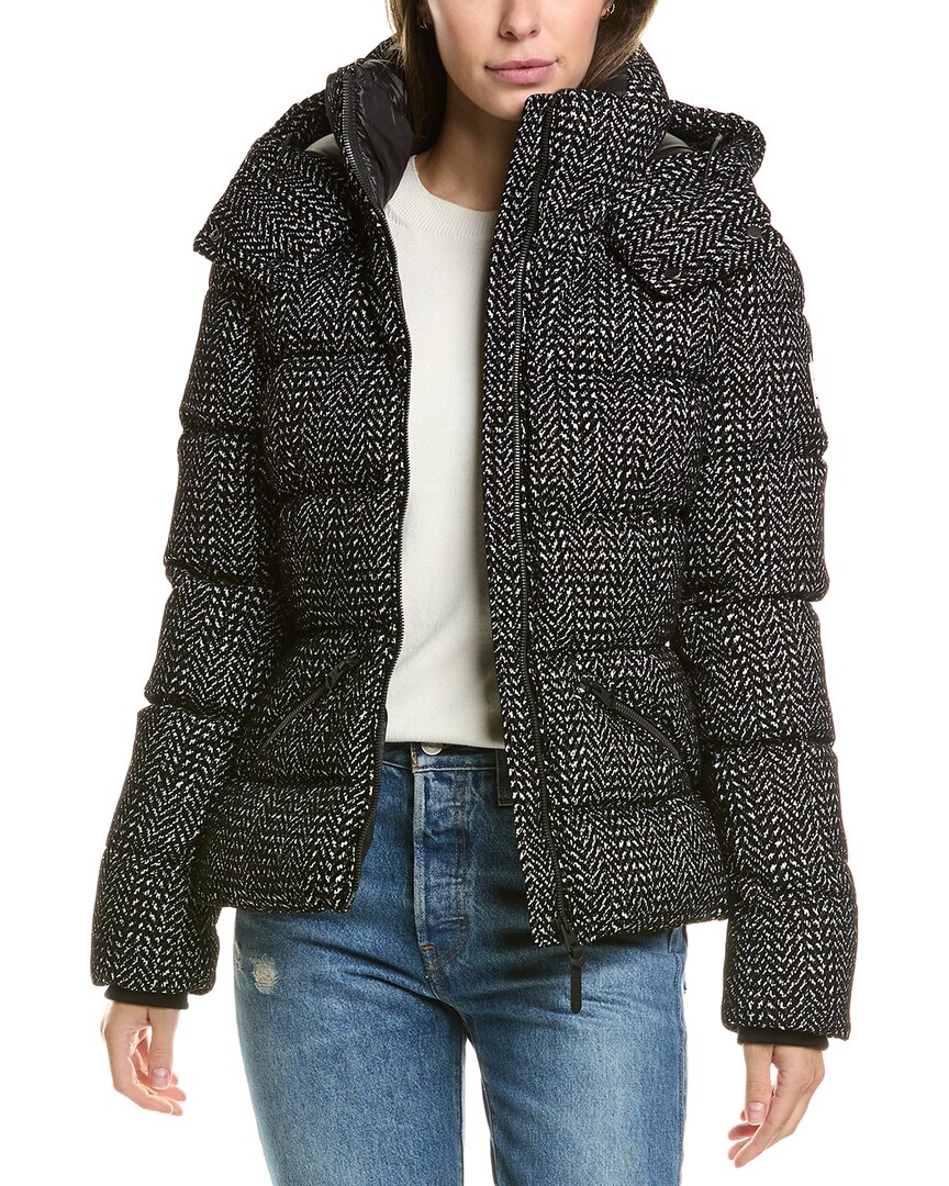 Mackage Flocked Down Coat In Black