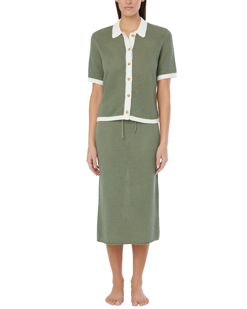 Onia Linen Knit Button Up