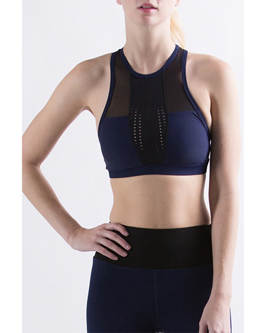 Shop Apl Athletic Propulsion Labs Athletic Propulsion Labs The Perfect Crop Top Sports Bra In Blue