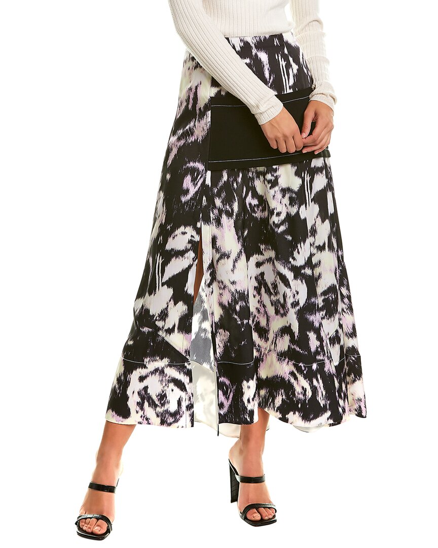 Shop 3.1 Phillip Lim Abstract Midi Skirt In Black