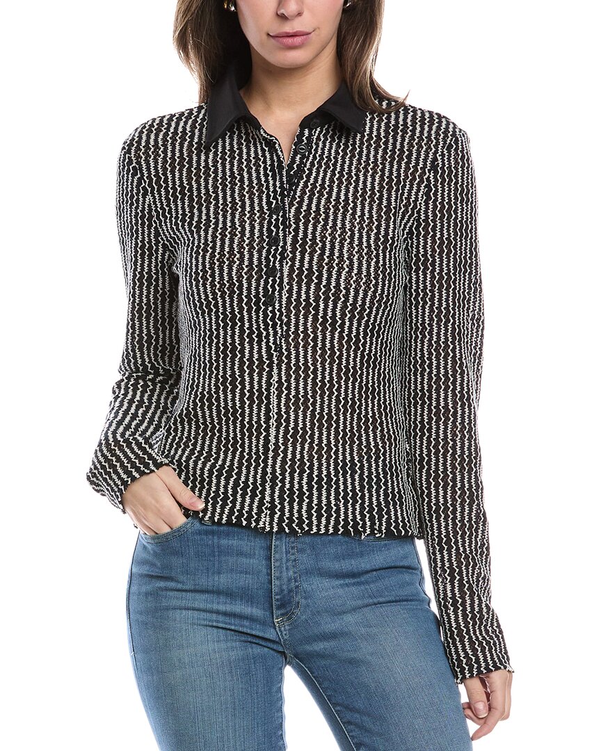 Rag & Bone Gigi Polo Blackmult In Black