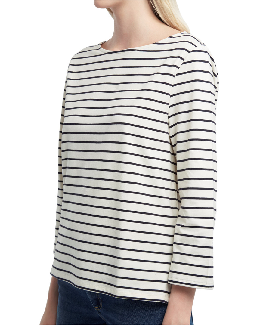 Image of French Connection Tim Tim Stripe /-Sleeve Knit Top