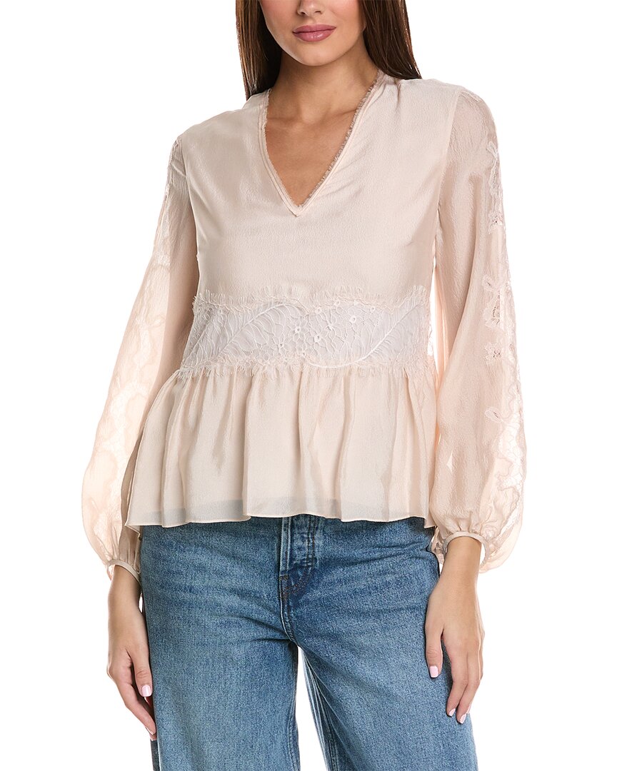 Shop 3.1 Phillip Lim Blouson Sleeve Silk Top In Pink