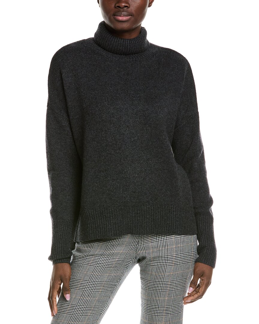 Shop Sophie Rue Pullover Turtleneck Wool & Cashmere-blend Sweater In Grey