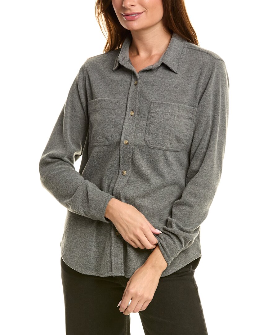 BEACHLUNCHLOUNGE BEACHLUNCHLOUNGE SALLY BRUSHED FLANNEL SHIRT 