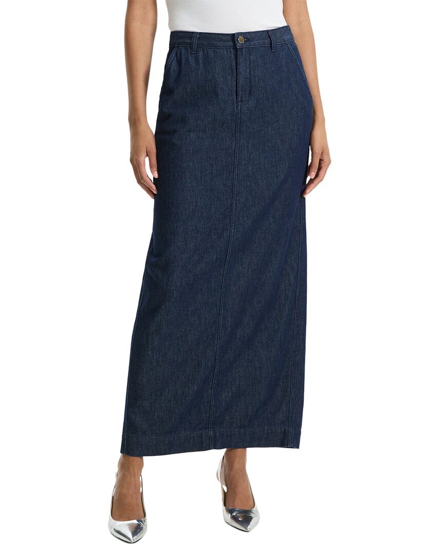 Theory Maxi Trouser Skirt Indigo In Blue