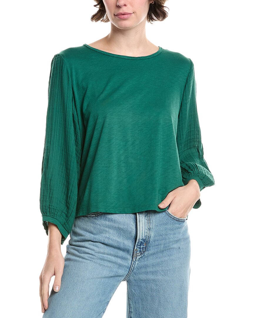 Michael Stars Iliana Fabric Mix Top
