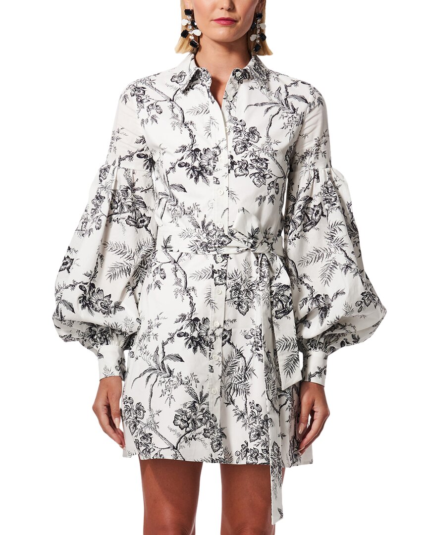 Carolina Herrera Puff-sleeve Belted Mini Shirtdress