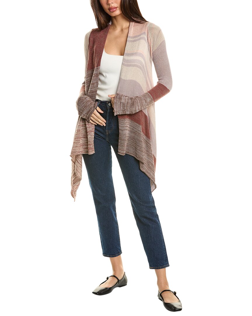 Shop Lovestitch Draped Cardigan In Brown