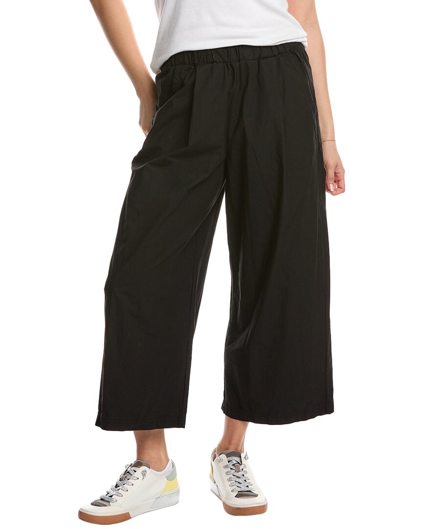 Stateside Structured Poplin Wide Leg Pant In Black