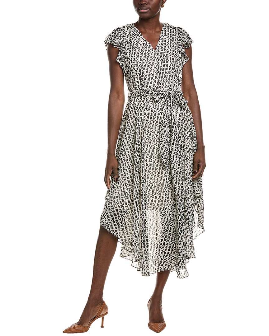 Shop Vince Camuto Tie Waist Midi Dress In White