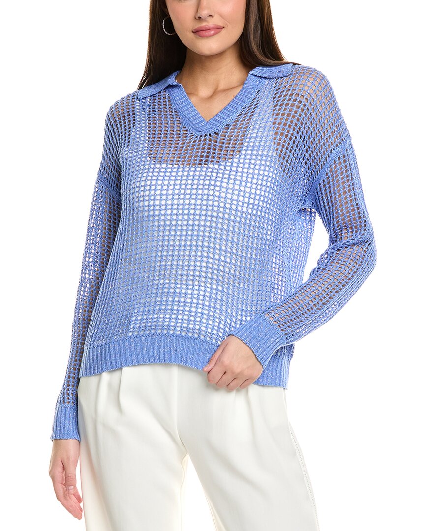 Joseph A . Knit Top In Blue