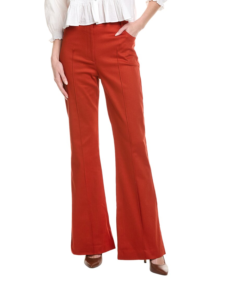 Reiss Florence Flare Trouser In Red