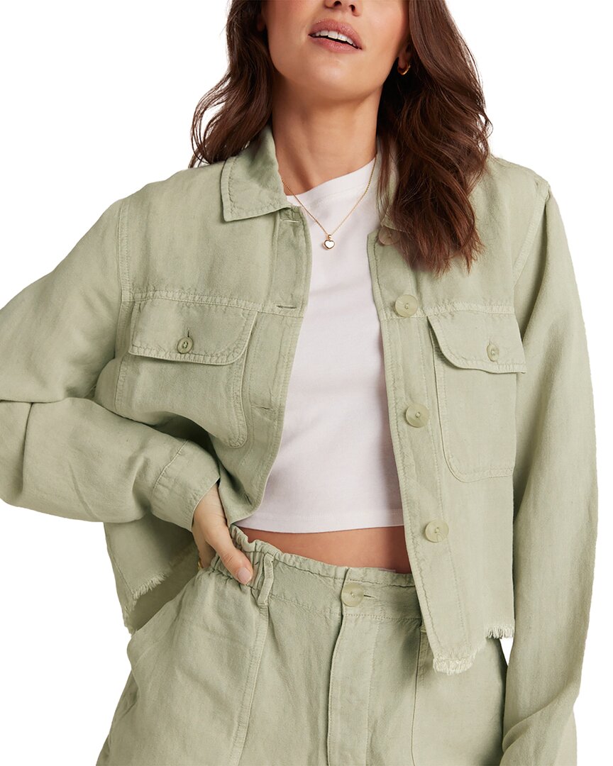 BELLA DAHL BELLA DAHL LILY FRAYED HEM LINEN-BLEND JACKET