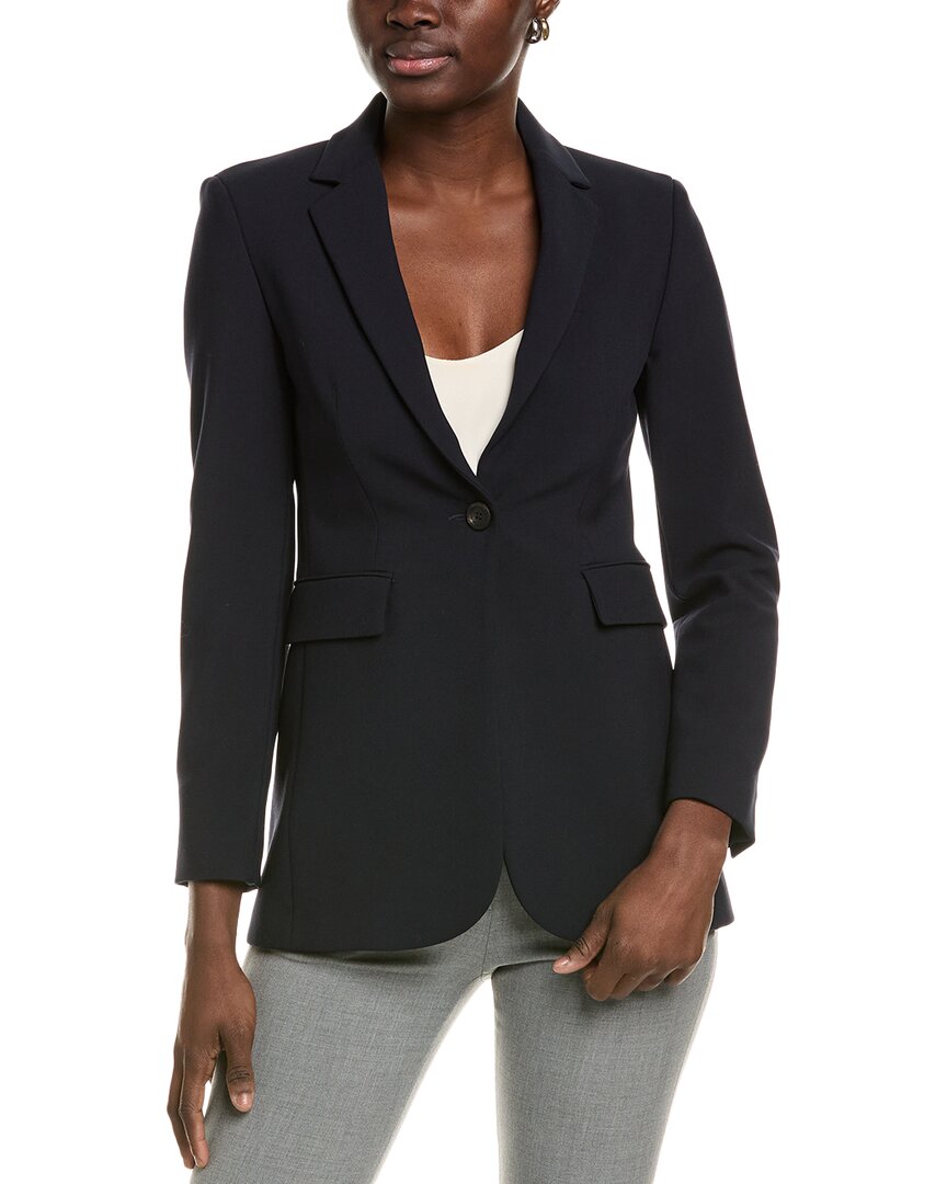 Peserico Linen Blazer In Blue
