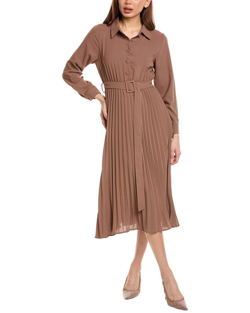 Colette Rose Midi Dress In Beige