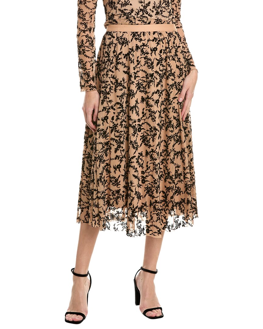 Shop Vince Camuto Pleated Midi Skirt In Brown